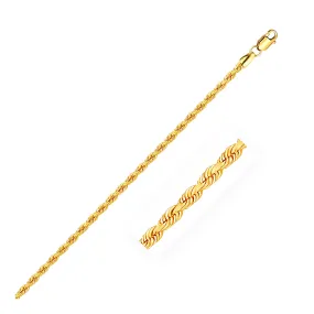 2.5mm 14k Yellow Gold Solid Rope Chain-rx96549-30