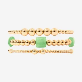 3+5mm Bead Aventurine Bracelet Set