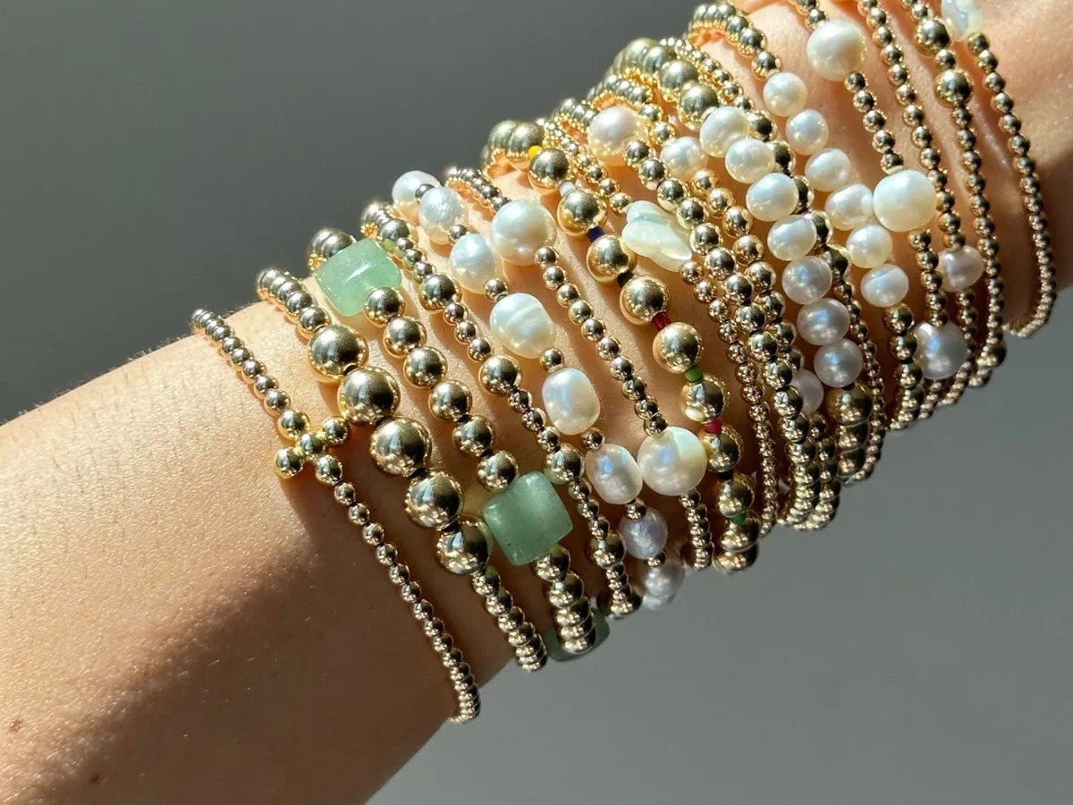 3+5mm Bead Aventurine Bracelet Set