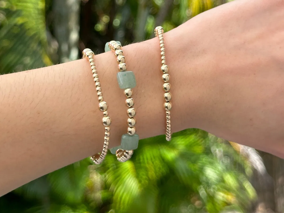 3+5mm Bead Aventurine Bracelet Set