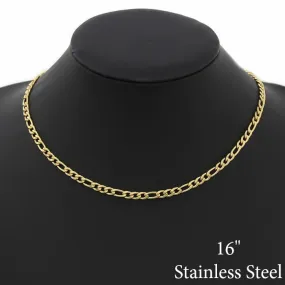 4 MM Figaro Chain Stainless Steel Necklace