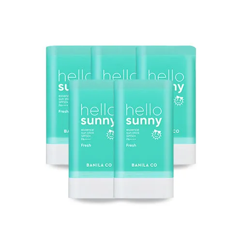 5 Pieces BANILA CO hello sunny essence sun stick Fresh SPF50+ PA++++ Korean Cosmetics After Sunscreens UV Block for Face Body