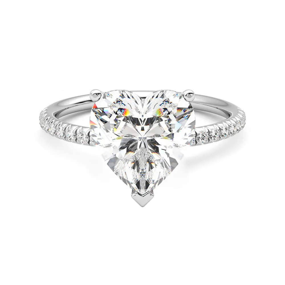Anillo Radiance Pavé Diamante y Oro Blanco 18k