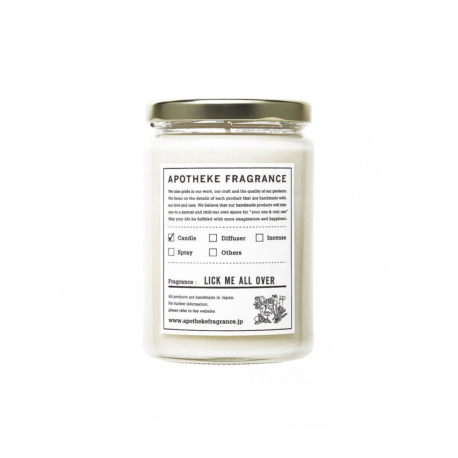 Apotheke Fragrance Glass Jar Candle 