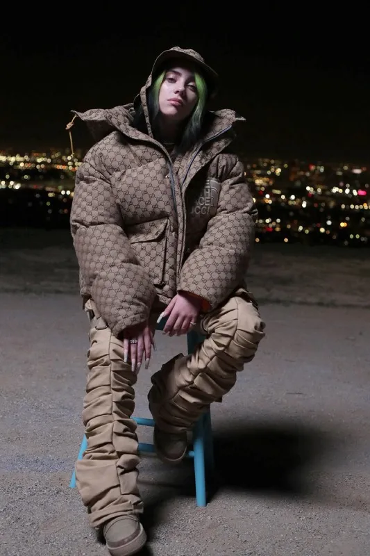 Billie Eilish Puffer Brown Jacket - the Puffer Jackets