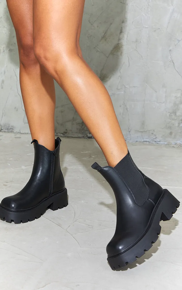 Black Chunky Chelsea Boots | Shoes