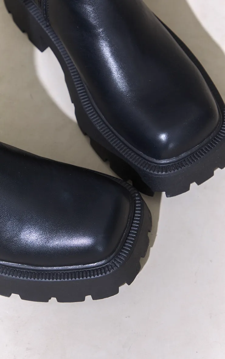 Black Chunky Chelsea Boots | Shoes