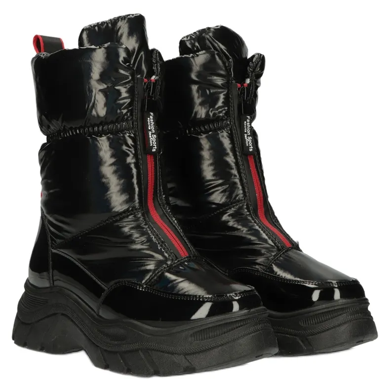 Black Snow Boots On Zipper Filippo DBT4236