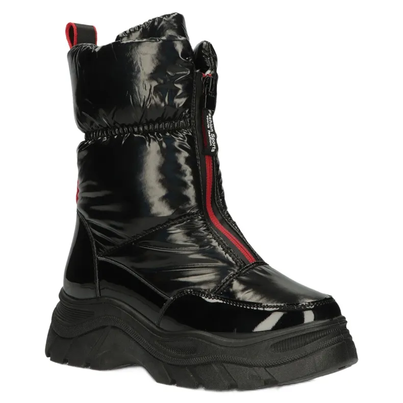 Black Snow Boots On Zipper Filippo DBT4236