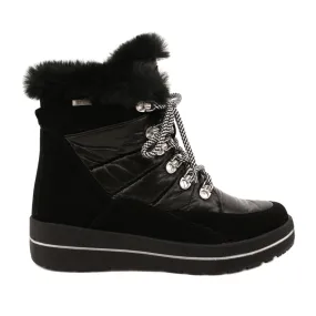 Black Snow boots Waterproof Caprice 26240-29 019