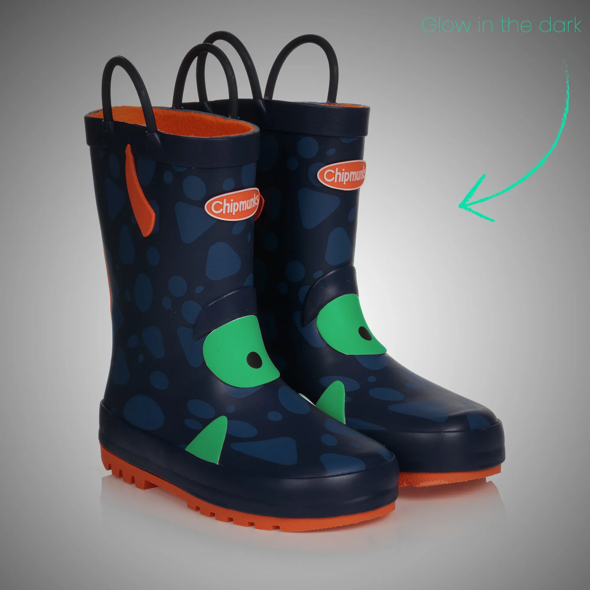 Boys Blue Monster Rain Boots