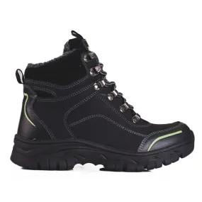 Boys' black trekking shoes