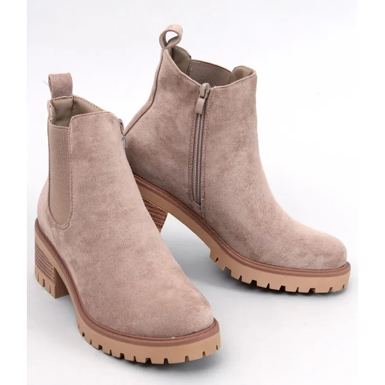 Bria Khaki Chelsea boots beige