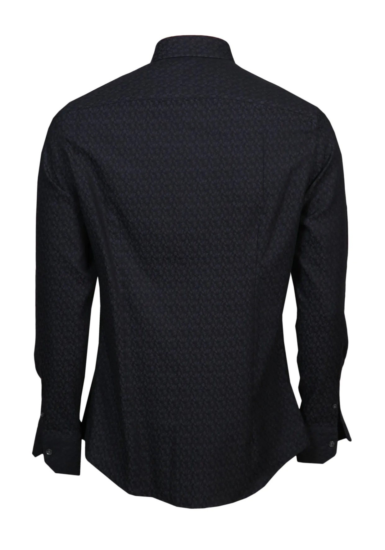 Camicia con stampa Fiore colore su colore -Nero-