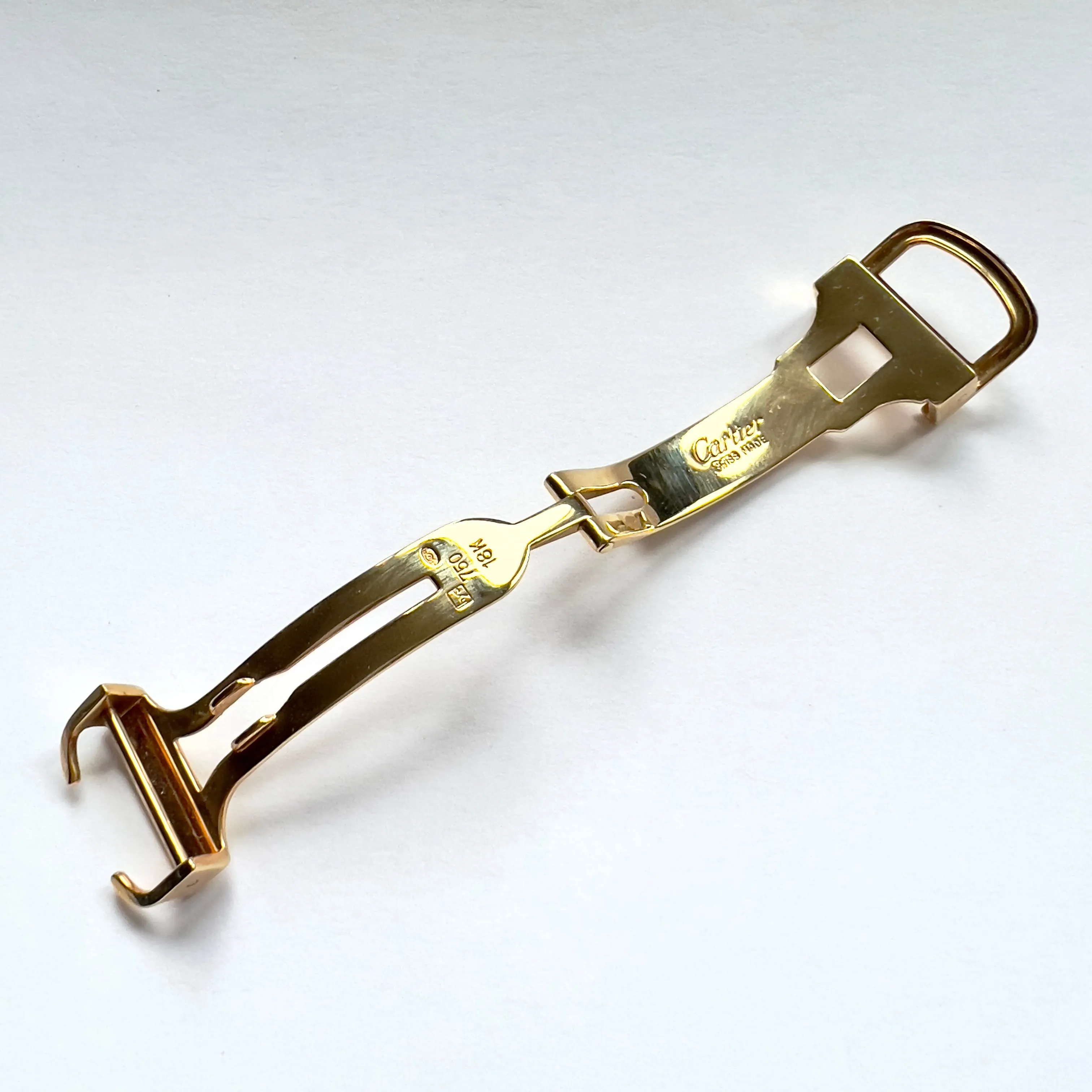 CARTIER 18K Yellow Gold 14mm Deployment Buckle