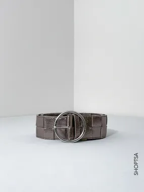 Cintura alta fibbia rotonda