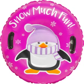 CocoNut Outdoor 32 Snow Tube Snow Much Fun Penguin, Pink