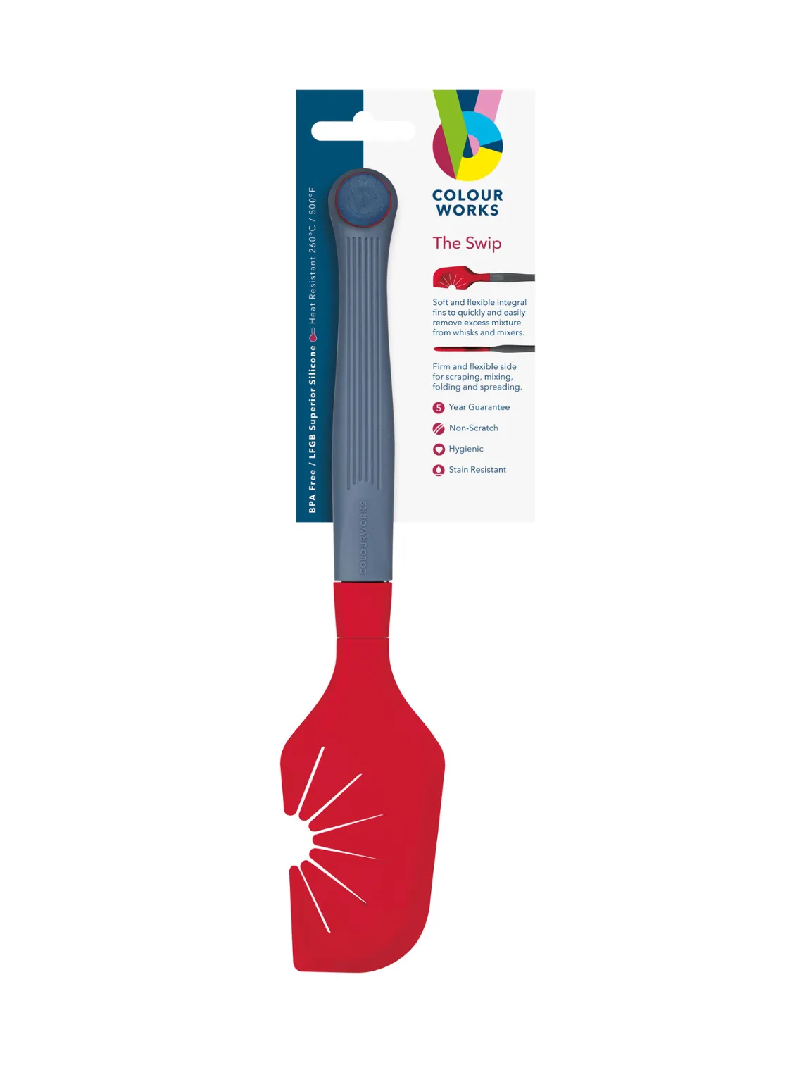 Colourworks Brights The Swip Whisk and Bowl Scraper