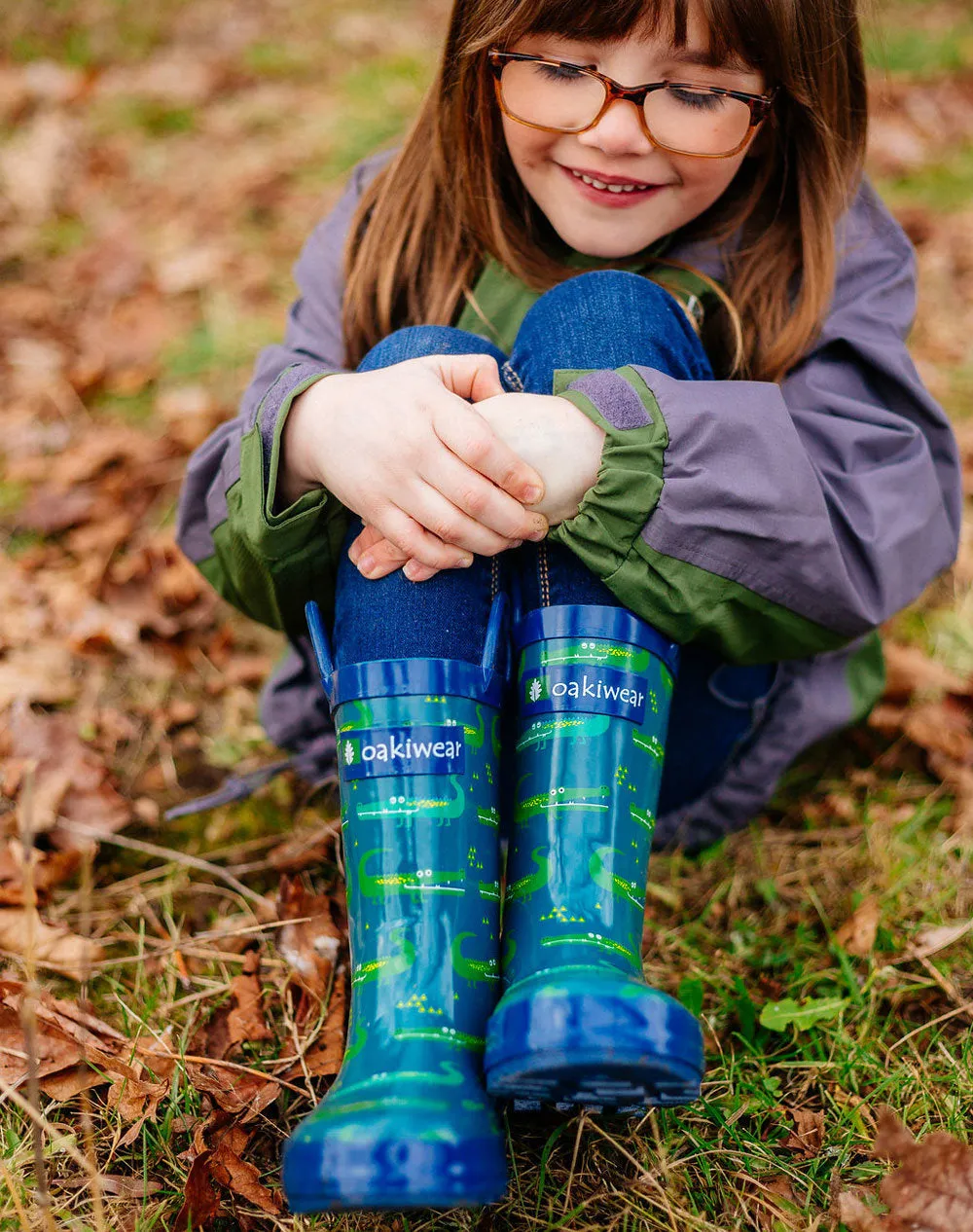 Crocodiles Loop Handle Rubber Rain Boots