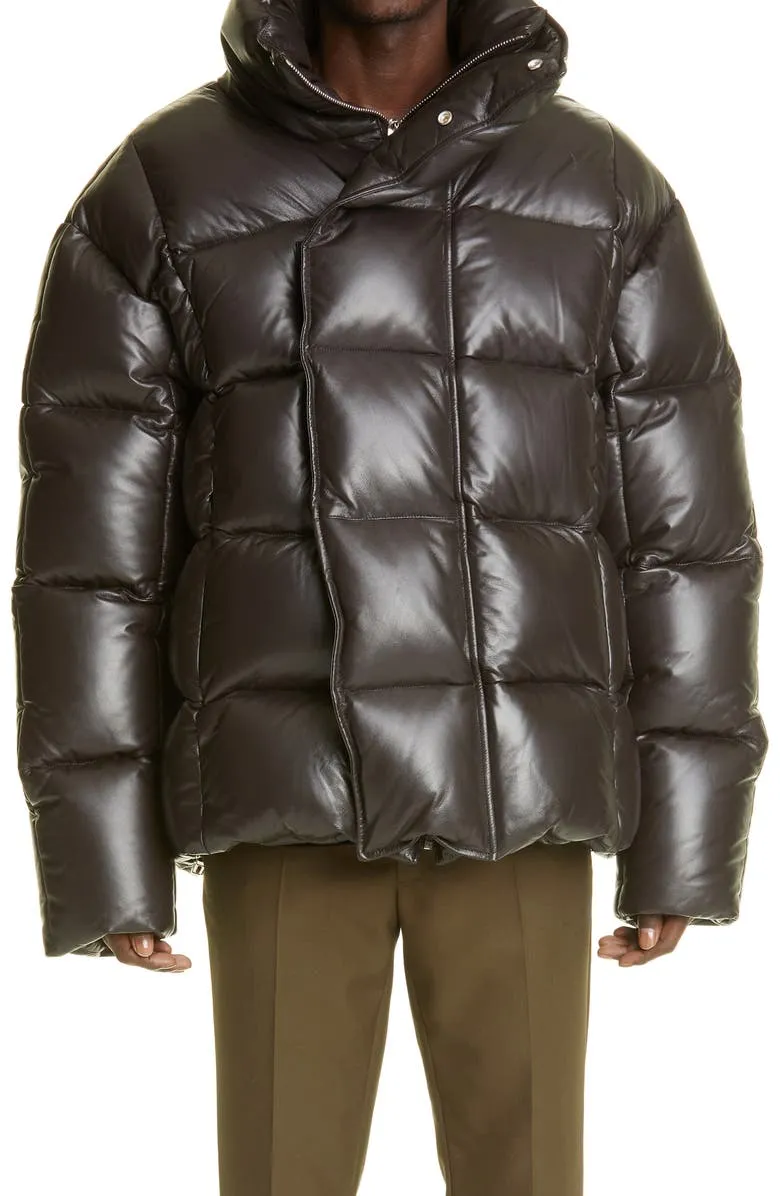 Down Puffer Leather Jacket | The Puffer Jackets