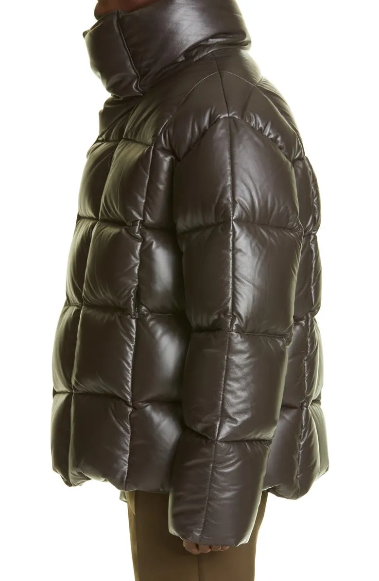 Down Puffer Leather Jacket | The Puffer Jackets