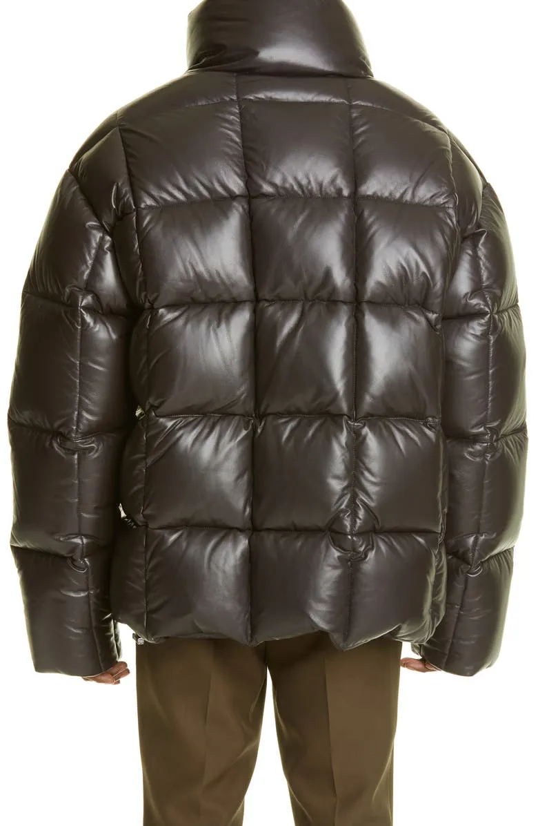 Down Puffer Leather Jacket | The Puffer Jackets