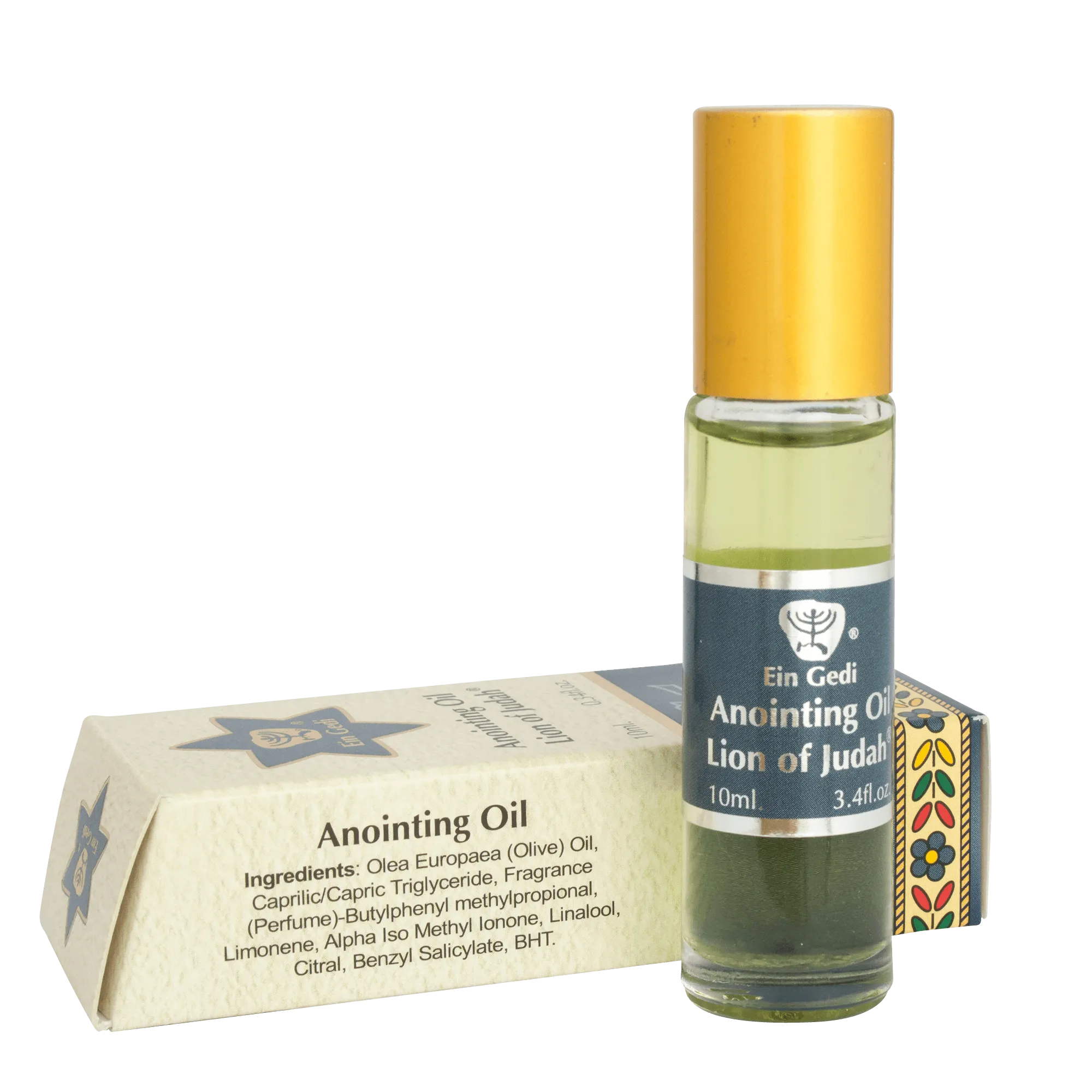 Ein Gedi Anointing Oil Lion of Judah Spices of the Bible Jerusalem the Holy Land Roll-on 10ml