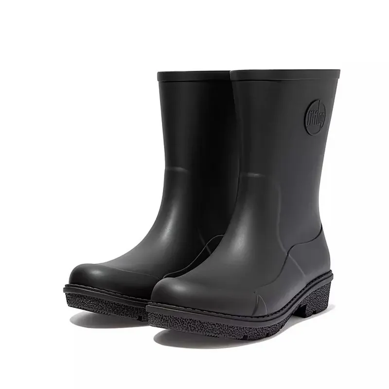 Fitflop Women's Wonderwelly short Rubber Boots Black