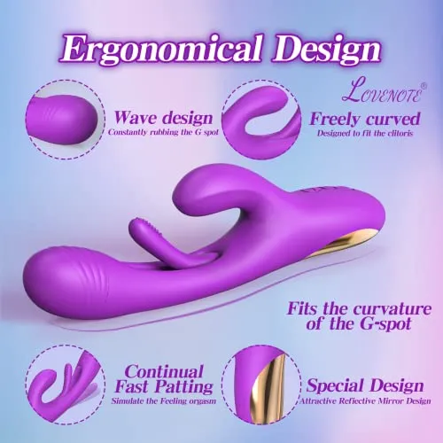 Flapping Vibrator Dildo for Women: G Spot Rabbit Vibrator with 7 Vibration 7 Flapping Modes, Waterproof Clitoralis Vibrator for 