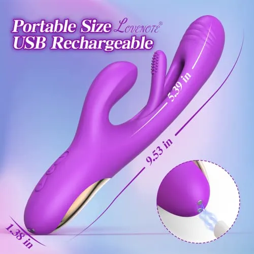 Flapping Vibrator Dildo for Women: G Spot Rabbit Vibrator with 7 Vibration 7 Flapping Modes, Waterproof Clitoralis Vibrator for 