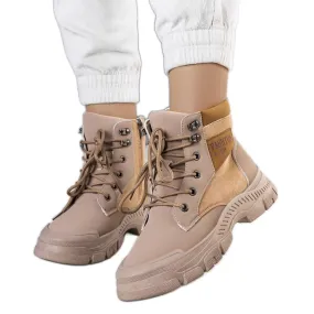 Fordla brown insulated boots beige