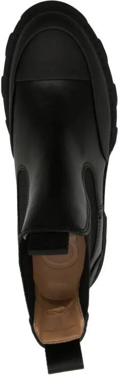 GANNI leather Chelsea boots Black