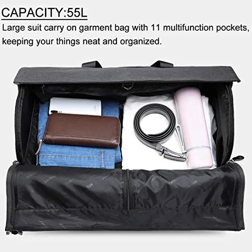 Garment Bags Convertible Suit Travel Bag with Shoes Compartment Waterproof Large Carry on Duffel Bags Garment Weekender Bag for 