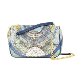 Gattinoni BEGPL2642 W39 Planetarium Crossbody Flap Bag Tracolla Acquamarine Navy