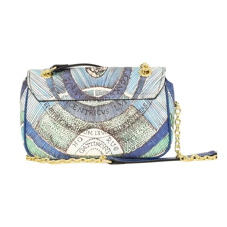 Gattinoni BEGPL2642 W39 Planetarium Crossbody Flap Bag Tracolla Acquamarine Navy