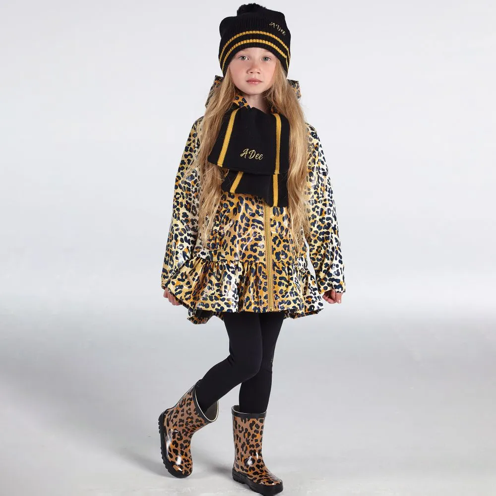 Girls Leopard Print Rain Boots