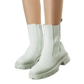 Green matte insulated boots from Coletta