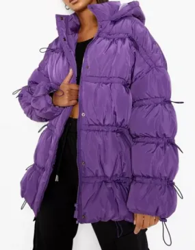 Hooded Padded Puffer Coat - Puffer Jackets