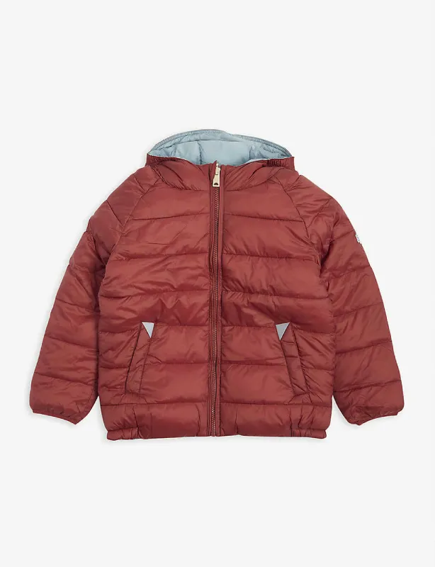 Kids Quilted Shell Puffer Burgundy Jacket - The Puffer Jackets