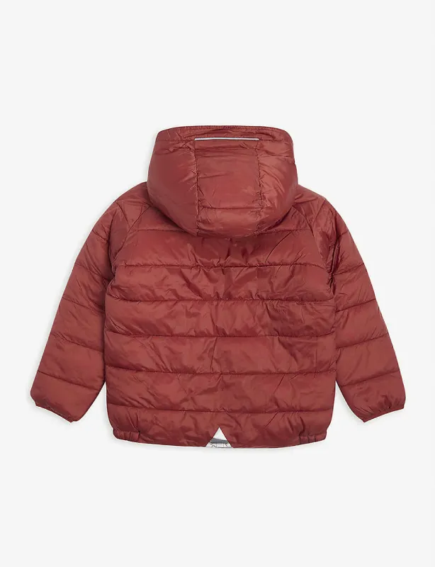 Kids Quilted Shell Puffer Burgundy Jacket - The Puffer Jackets