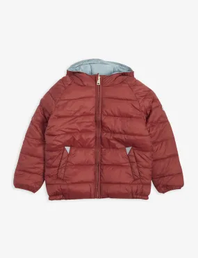 Kids Quilted Shell Puffer Burgundy Jacket - The Puffer Jackets