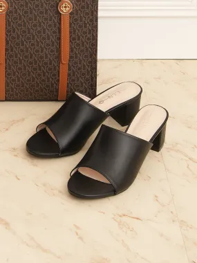 Mazarine Heeled Slides