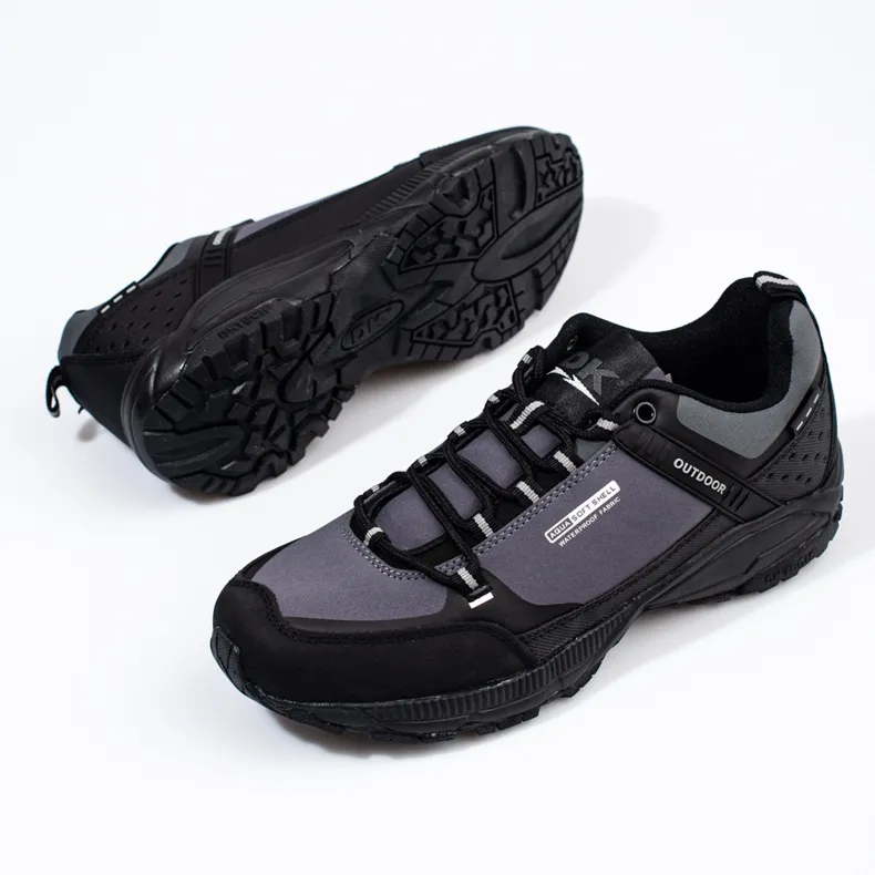 Men's Trekking Shoes DK black grey