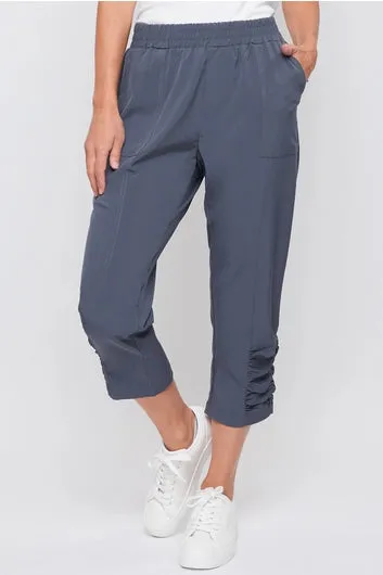 Misty Ruched Capri in Graphite