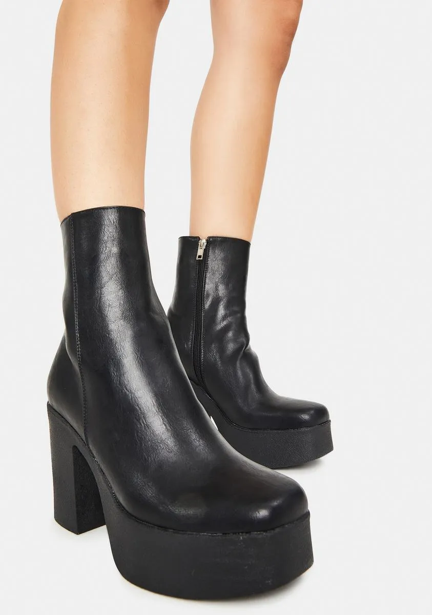 My Hero Platform Ankle Boots-