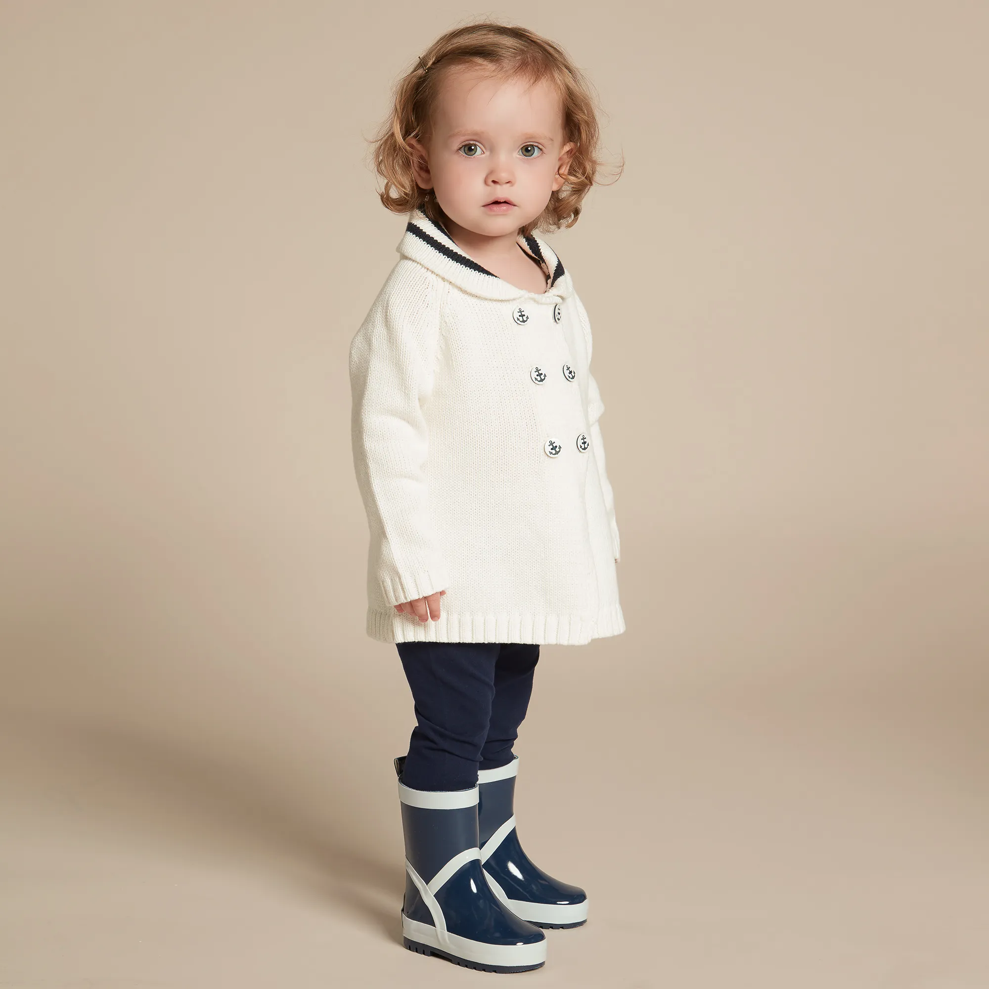 Navy Blue Reflective Rain Boots