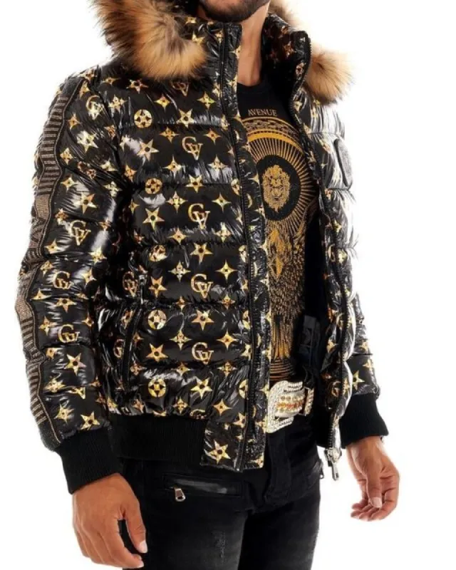 Paris Bomber Gold Puffer Jacket | The puffer jackets