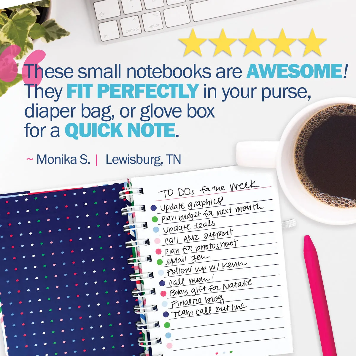 Pocket Notebooks | List, Plan, Doodle | 5 Styles