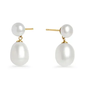 Reina Pearl Pendant Earrings