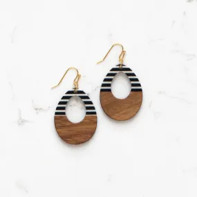 Striped Egg Earrings